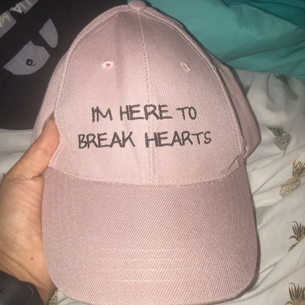 “I’m here to break hearts” cap